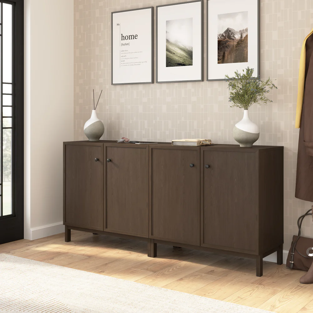 Bush Home Avery 2 Door Low Storage Cabinet - Set of 2